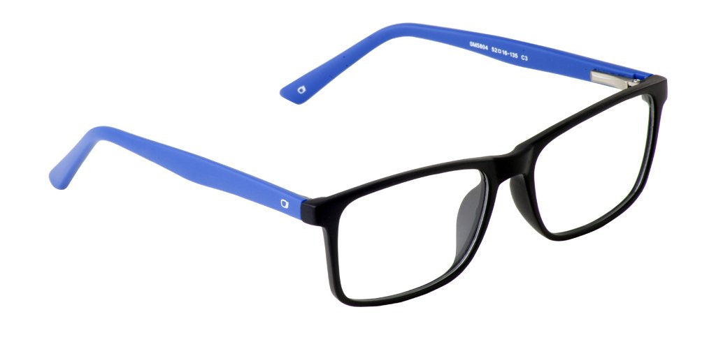 Buy SPECSMAKERS Happster Unisex Blue Half Frame Eyeglasses (53mm - Large)  at Amazon.in